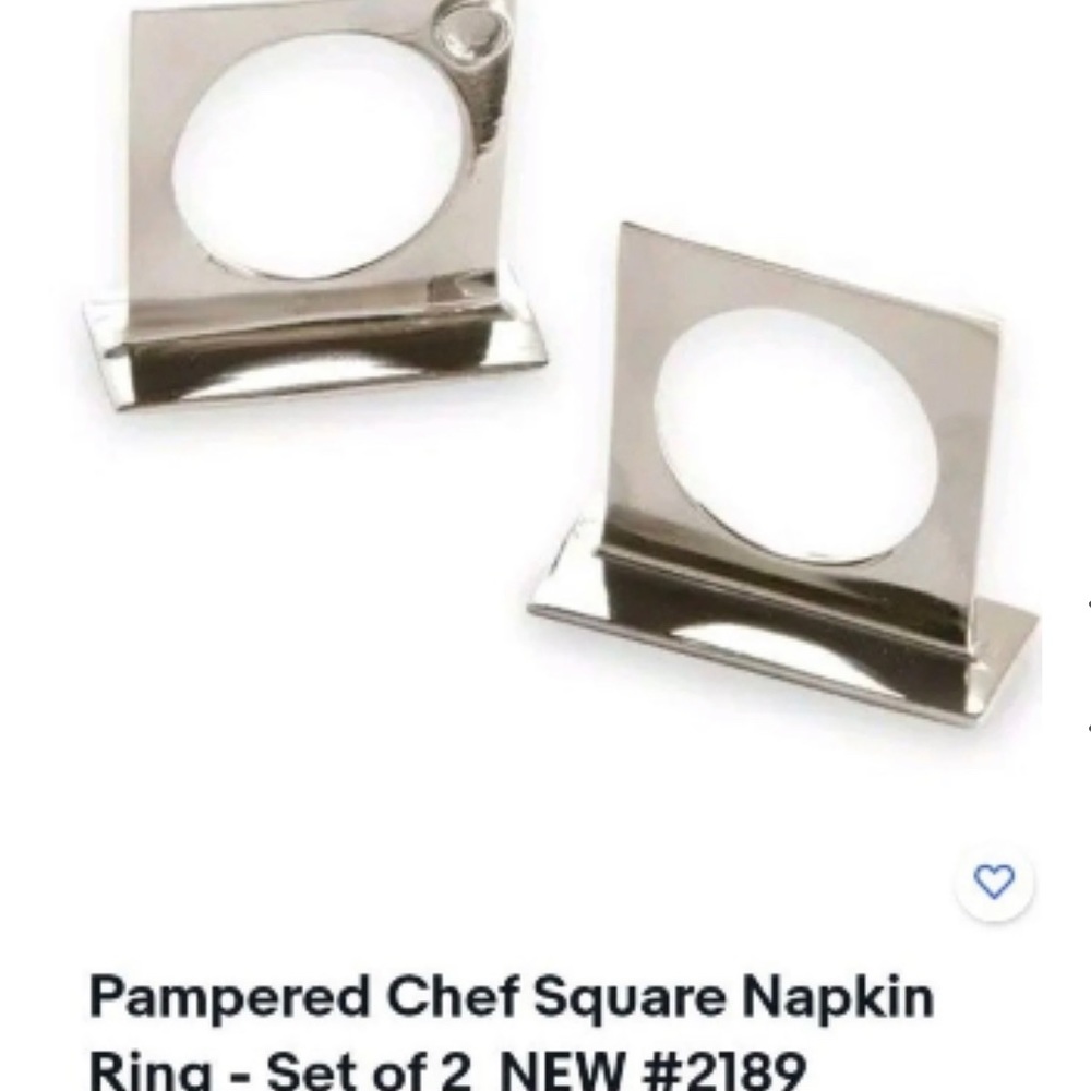 NEW 6 Pampered Chef napkin rings